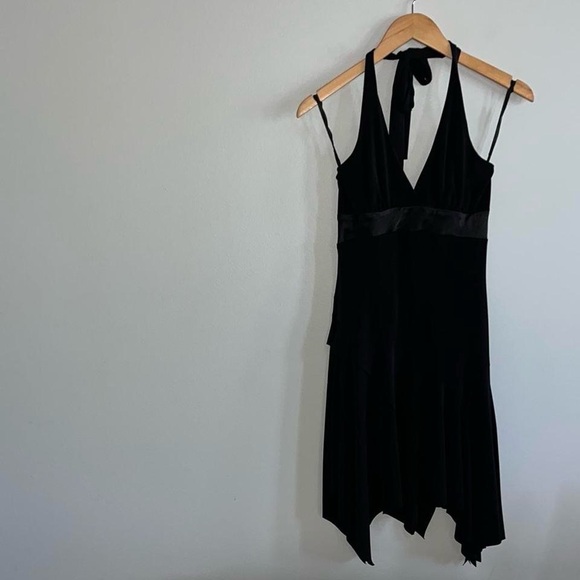 La Belle Vintage Asymmetrical Halter MIDI Dress - Picture 1 of 8